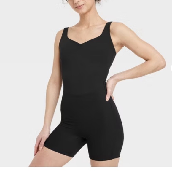 Women’s All In Motion (Target) Unitard Onesie Black Bodysuit Jumpsuit Athletic - Picture 1 of 12